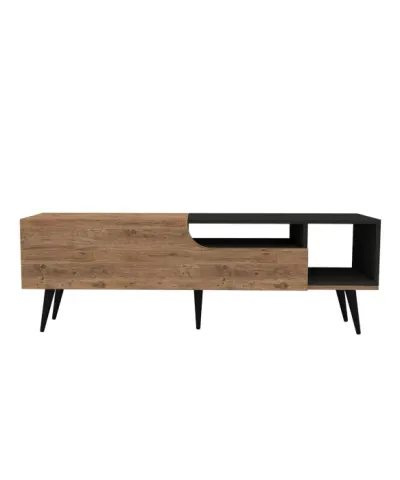 Comoda TV ALBA, pin atlantic + antracit, 150x29,6x49,6 cm