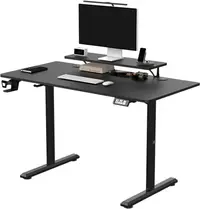 Birou pentru gaming Ultradesk - Highlander, negru