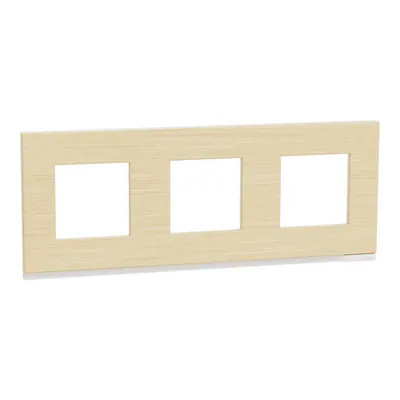 Placa ornament, Unica Pure, trei module, wood