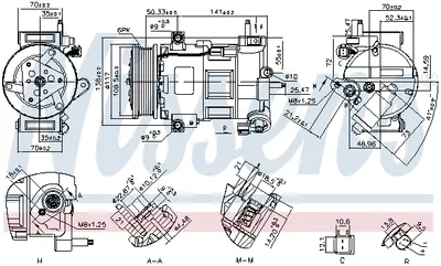 Compresor climatizare aer conditionat potrivit FORD B-MAX, ECOSPORT, FIESTA VI, TOURNEO COURIER B460, TRANSIT COURIER B460, TRANSIT COURIER B460 MINIVAN 1.0 09.12