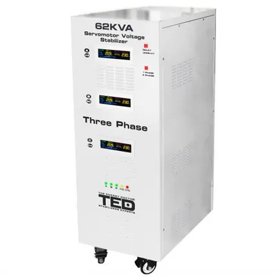 Stabilizator tensiune 62KVA 48KW, Trifazat, TED