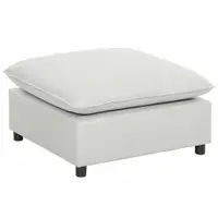 HOMCOM Otomană pătrată pentru living, ottoman cu picioare din plastic, pouf pentru dormitor, hol, 75x75x40 cm, gri | Aosom Romania