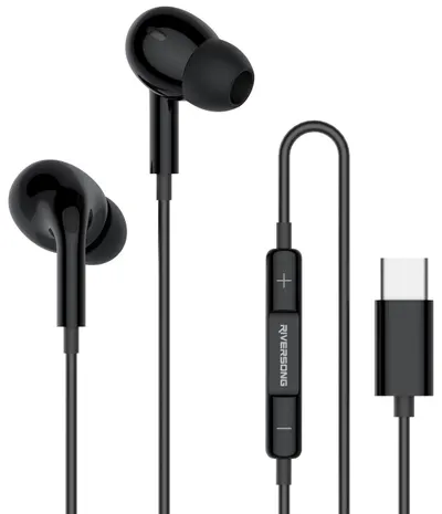 Căști cu microfon Riversong - Melody T1+, negru