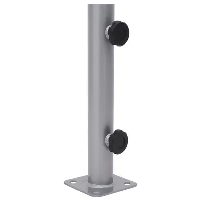 Gossi suport de umbrela pentru stalp de Ø32/34/38 mm, argintiu, otel