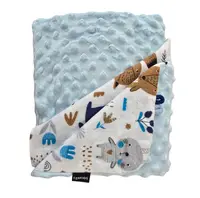 Paturica Minky pentru copii 75x75 cm K-637 Forest Animals