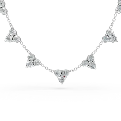 Colier din aur alb cu diamante de 0.9ct
