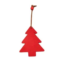 Ornament de brad textil - roșu (set 10 buc)