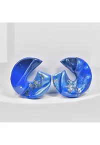 Cercei din lut polimeric si rasina epoxidica - usori - multicolor - dimensiune mare