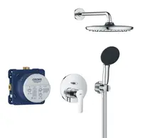 Sistem de dus Grohe Start 25292000, 1/2 inch, incastrat, 250 mm, 1 functie, Crom