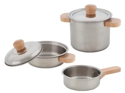 Set de joacă Goki - Două oale și o tigaie