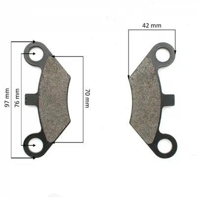 Set 2 placute frana fata atv 200cc, china 97x42cm