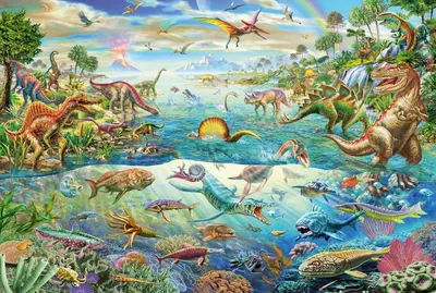 Puzzle 200 piese - Discover the Dinosaurs