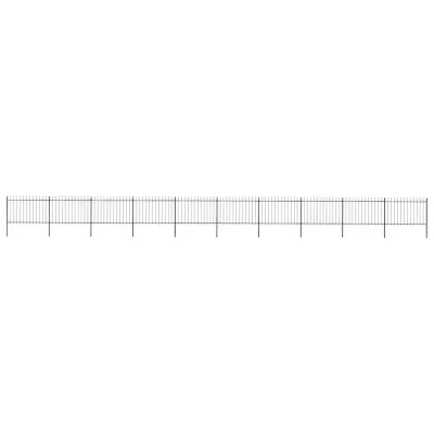 vidaXL Gard de grădină cu vârf tip suliță din oțel 1673x120 cm, negru