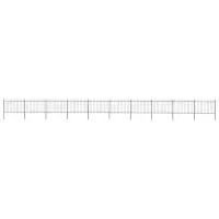 vidaXL Gard de grădină cu vârf tip suliță din oțel 1673x120 cm, negru