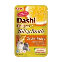 INABA Churu Dashi Delights Silky Broth, Pui, plic hrană umedă fără cereale pisici, (topping), 40g