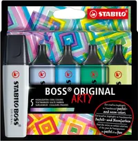 Set de etichete text Stabilo Arty - Boss Original, 5 buc. , culori reci