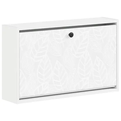 vidaXL Dulap pentru pantofi montat pe perete DELFT 71 x 17 x 43 cm Alb