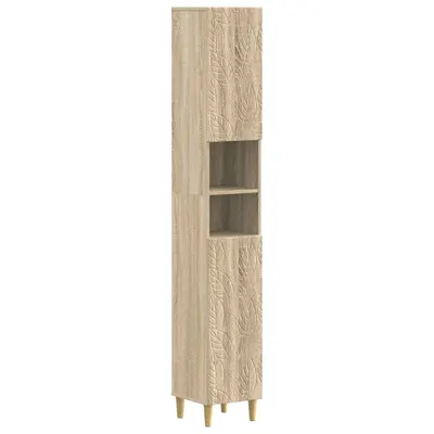 vidaXL Cabinet de Baie cu Raft Deschis DELFT Stejar Sonoma