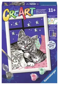 Set de pictat după numere Ravensburger CreArt - Somnul pisicii