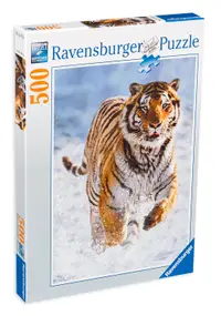 Puzzle Ravensburger din 500 de piese - Tigru in zapada