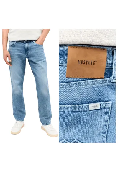 Blugi Barbati - Denver Straight - Marime W31-L30 - Albastru - Straight Fit - Bumbac - Design Clasic Casual - Lungi - Ideal Pentru Uz Zilnic