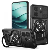 Husa pentru Xiaomi Redmi Note 14 5G, Techsuit, RuggedCam, Neagra