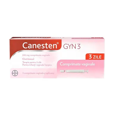 Canesten Gyn 3, 200 mg, Bayer | 3 comprimate vaginale