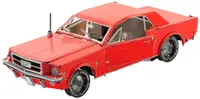 Model metalic de asamblat Metal Earth - Ford Mustang Coupe (1965) (Red Version)