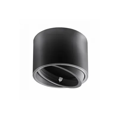 Spot - ISUMI ceiling lamp with adjustable angle, aluminium, 130×100, IP20, ES111, GU10, round, black