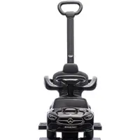 Masinuta de impins cu maner Chipolino Mercedes Benz C-Class Black cu bara de siguranta, suport pentru picioare, spatiu depozitare, volan cu sunete, greutate admisa 25 kg