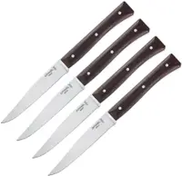Set de cuțite Opinel Facette - Dark Ash, 4 buc