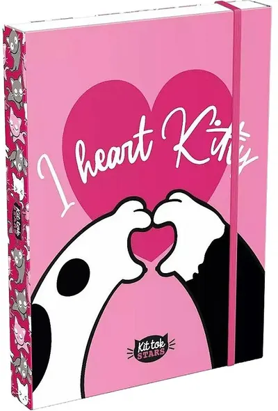 Cutie cu bandă elastică Lizzy Card KitTok Heart Kitty - A5