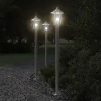 Gossi lampa exterioara de podea, argintiu, 120 cm, otel inoxidabil