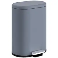 HOMCOM Coș de bucătărie 6L, coș cu pedală din metal cu coș interior, capac cu închidere lină, 24,5x21,5x29,5cm, gri | Aosom Romania