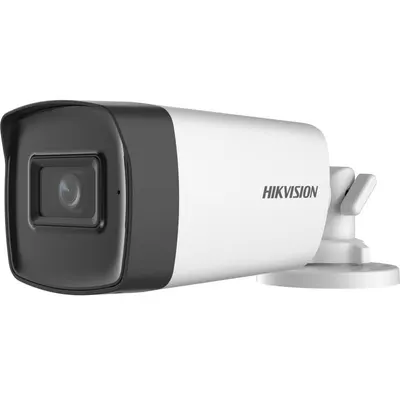 Camera audio TurboHD Hikvision DS-2CE17H0T-IT3FS 5MP, IR 40m, lentila 2.8mm, IP 67, microfon incorporat