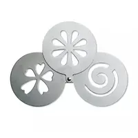 Sabloane pentru Ornat Cappucino, Diametru 8 cm, 3 Bucati, Perfect Home