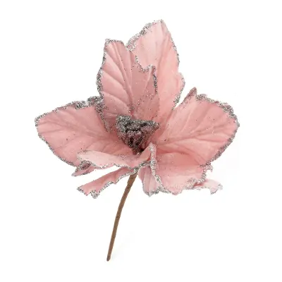 Floare roz de Craciun 24 cm