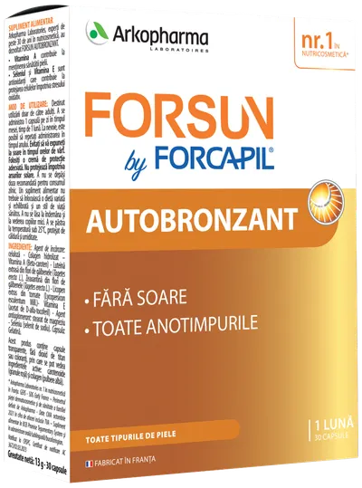 Forsun by Forcapil Autobronzant, 30 capsule