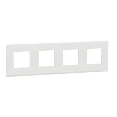 Placa ornament, Unica Pure, patru module, alb