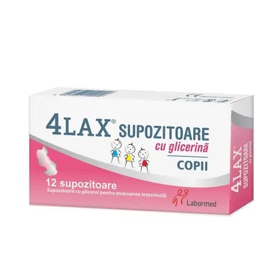 Supozitoare cu glicerina pentru copii 4Lax, Labormed | 12 bucati