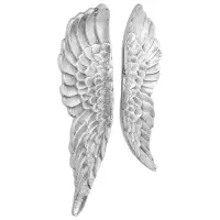 vidaXL Sculptură cu Aripi 2 buc. Argintiu 31 x 5 x 91 cm Aluminiu