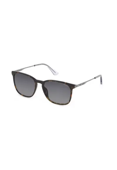 Ochelari de Soare Barbati SPLD47-550752 - Lentile Degradate Gri Ø55mm - Cadru Maro Acetat - UV400 - Husa Inclusa