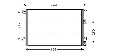 Condensator climatizare potrivit CADILLAC BLS; SAAB 9-3 1.9D 09.04
