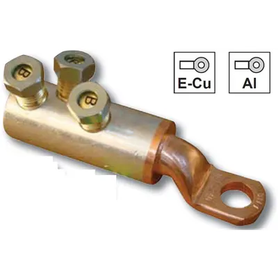 Papuc inelar din cupru-aluminiu, cu surub RA185-240CS16 185-240mm2,3×M16
