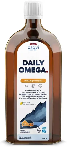 Daily Omega, 1600 mg, lămâie, 500 ml, Osavi