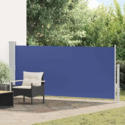 vidaXL Copertină laterală retractabilă, albastru, 140x300 cm