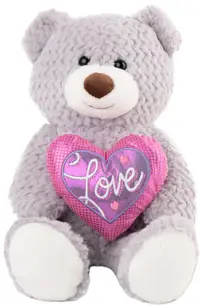 Jucărie de pluș Amek Toys - Urs grizzly cu inimă, 30 cm