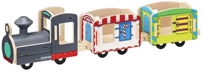 Tren de lemn Micki - Trenul lui Bamze, 37 cm