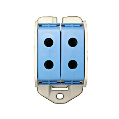 Clemă dublă Al-Cu,1 p. albastru, 50mmp / 35mmp cu pin