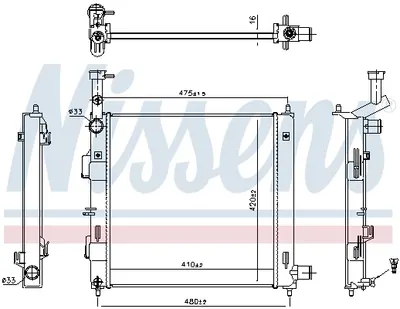 Radiator racire motor (automatic manual) potrivit KIA PICANTO III 1.0 1.2 03.17